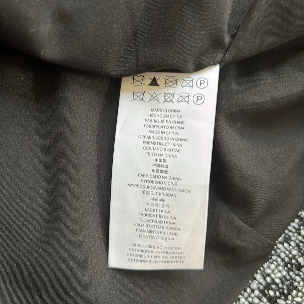 Michael Kors Jacket Short Black White Tweed Zip Up Jacket Academia Old Money Sz6